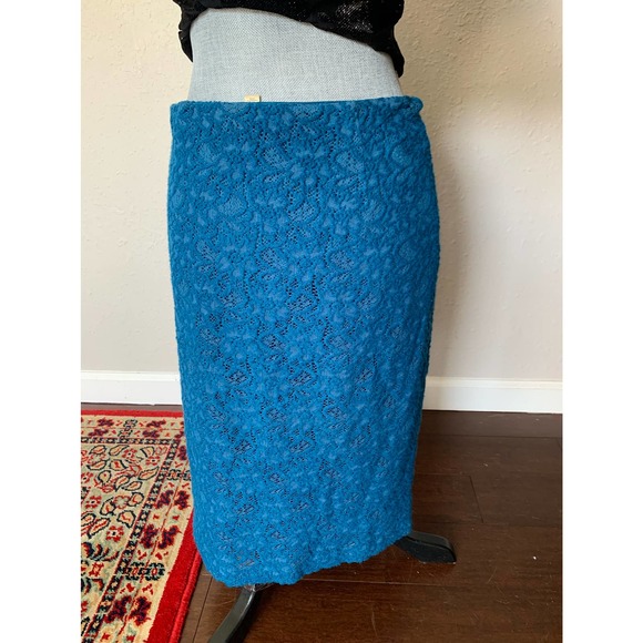 Moulinette Soeurs Turquoise Pencil Skirt Sz 6 - Picture 6 of 13